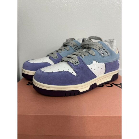 Acne Studios Low Preppy Suede Sneakers Blue Purple EU39 AD0630 - Picture 4 of 11